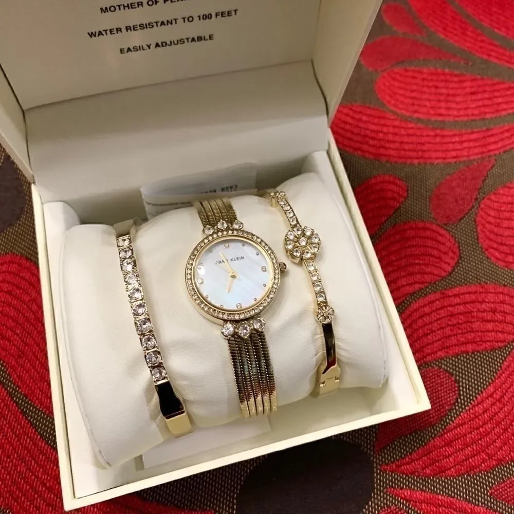 Women’s Anne Klein watch and bangle Bracele set